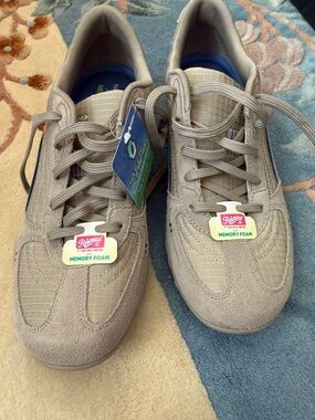 Skechers Casual Lace-Up Sneakers in Taupe
